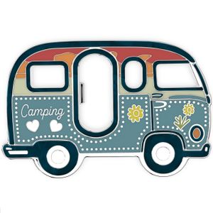 LANOLU Flaschenöffner Magnet Camping Bus, Wohnmobil Geschenk, Camping Gadgets Wohnwagen, Camper Geschenke, magnetisch aus Metall