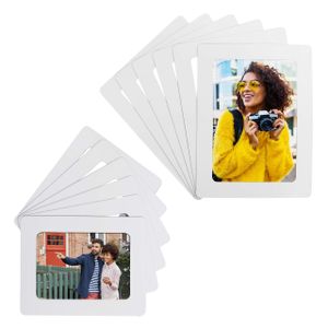 Belle Vous 12 Stk Magnetische Bilderrahmen Weiß für Kühlschrank - Magnet Fotorahmen für Fotos 10x15cm & 9x13cm - Kühlschrankmagnete Fotomagnete für