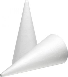Styroporkegel Weiß 26cm x 12cm 5 Stück Basteln Dekorieren Floristik Tabletop