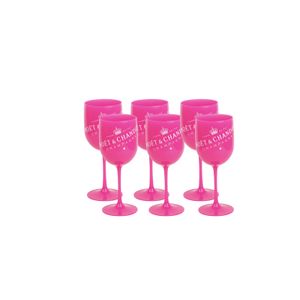 6 x Moet & Chandon Kunststoff-Becher Pink - Perfekt für stilvolle Momente