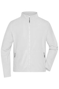 Fleece Jacke mit Stehkragen im klassischen Design white, Gr. L