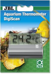 JBL Aquarium Thermometer DigiScan - Digitales Aquarienscheiben Klebethermometer