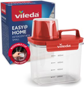 Vileda Waschmittelbox 1100ml rot - Praktische Aufbewahrung für Waschpulver