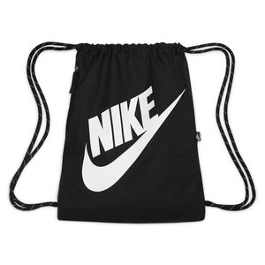 Nike Heritage Drawstring Bag Black/Black/White 10 L Gymsack