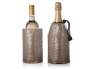 Vacu Vin Wein- und Sektkühler Aktivkühler - Hülse - Platin - 2 Stück