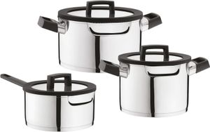 Downdraft-Pfannenset, 3-teilig, Edelstahl - BergHOFF |Essentials Uqonic
