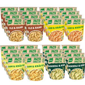 Knorr Pasta Snack in 4 Variationen leckere Instant Nudeln 32 Stück (4x8)