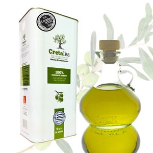 Olivenöl 5 Liter Extra Nativ aus Kreta, Premium Olivenöl 0,2% Neue Ernte 2021/ 22, MHD 09.23, seit 1890 Olivenöl Tradition, Cretalea Extra  Virgin Olivenöl