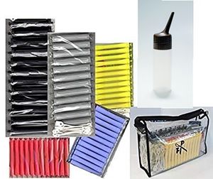 Dauerwellwickler Set - 60 Stck. 1-farbig + FP Kosmetiktasche + Spitzenpapier + Auftrageflasche (Deutscher Fachhändler!)