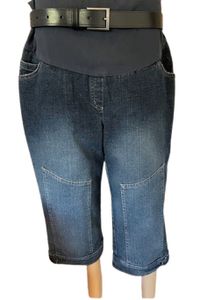 Umstandshose G-21045-G Christoff Stiefelhose kurz Jeans stonewashed - Größe 42