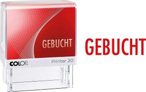 COLOP Textstempel Printer 20 "GEBUCHT" mit Textplatte
