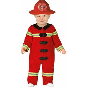 Generique - Hasičský kostým pro kojence a batolata Dětský kostým na karneval červeno-černo-žlutý