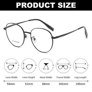 Brille, 1er-Set Brillen Mode Brille, Metall  Blocking Glasses, Retro Ohne Stärke Brille für Damen Herren,Schwarz