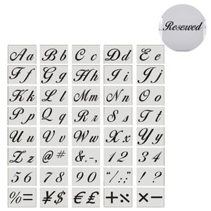 40 Stück Buchstaben Schablonen, Wiederverwendbare Kunststoff Alphabet Schablonen, Kalligraphie Groß und Kleinbuchstaben Schablone, 21x15cm