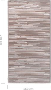vidaXL Outdoor-Teppich Braun 160x230 cm PP