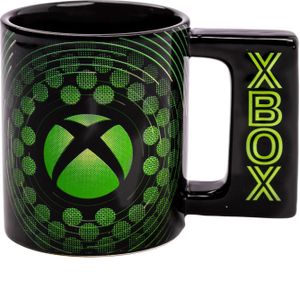Xbox - Hrnek na kávu, logo NS6495 (jedna velikost) (černá/zelená)
