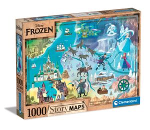 Clementoni 39666 Disney Maps Frozen 1000 Teile Puzzle