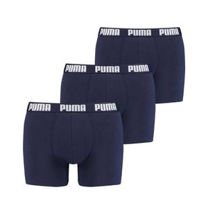 Pánské boxerky PUMA, balení 3 kusů - Everyday Boxers, bavlněný elastický materiál, tmavě modrá XL