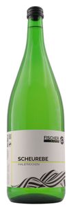 Scheurebe Frankenwein halbtrocken vom Weinkeller Fischer Wiesentheid, 1l. Flasche