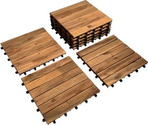 8m² BURI® Holzfliesen geölt 30x30 Akazienholz Akazie Holz Fliesen Terrassenfliesen Garten 8m² BURI® Holzfliesen geölt 30x30 Akazienholz Akazie Holz Fliesen Terrassenfliesen Garten