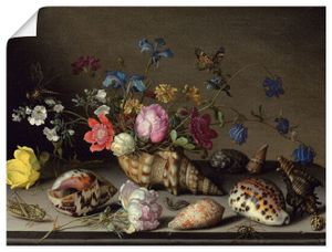 ARTland Poster Blumen, Muscheln und Insekten Größe: 40x30 cm