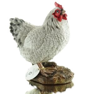 Esschert Design Stehendes Huhn Weiß - Polyresin