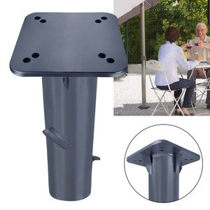 LARS360 1 Stück Universal-Bodenplatte Sonnenschirmständer für Sonnenschirm Ampelschirm Terrasse Dunkelgrau