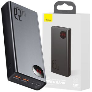 Baseus Adaman Powerbank 2x USB / 1x USB Type C / 1x Micro USB 20000mAh 65W Quick Charge 4.0 Power Delivery schwarz (PPIMDA-D01)