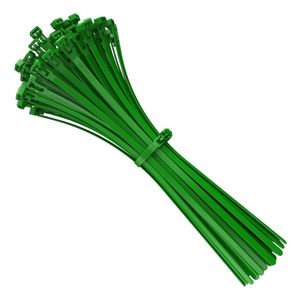 Kabelbinder Wiederverschließbar, 350mm x 7,6mm grün, Nylon UV-Beständig, Hochleistungs 350 mm Wiederverwendbare Binders, Wiederlösbare Kabelbinder, 100 Stück