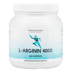 EXVital L-Arginin 4000 hochdosiert, 320 Kapseln in deutscher , 2-3 Monatskur, semi-essentielle Aminosäuren 1er Pack