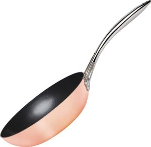 Stanley Rogers Bratpfanne Ø 24 cm COPPER TRI-PLY, hochwertige und innovative Stielpfanne aus Edelstahl mit Antihaftbeschichtung, Aluminium und Kupfer, Pfanne für Ceran-, Gas-, Elektro- sowie Induktionsherde