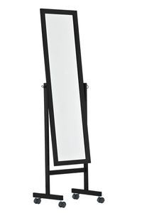 Standspiegel CP350, Ankleidespiegel Spiegel, Holz  schwarz