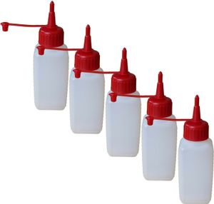 5x 100ml štvorcová fľaša obdĺžniková fľaša plastová fľaša HDPE uzáver spreja