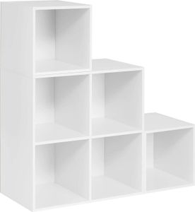WOLTU Regal für Buch Spielzeug, Bücherregal mit 6 Fächern, Würfelregal Stufenregal 90x90x30 cm Farbe: Weiß WOLTU Regal für Buch Spielzeug, Bücherregal mit 6 Fächern, Würfelregal Stufenregal 90x90x30 cm Farbe: Weiß
