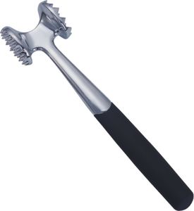 Doppelseitiger Fleischhammer aus Edelstahl | Fleischklopfer mit zwei Bearbeitungsflächen | 22 cm Lang - Schnitzelklopfer [spülmaschinenfest] mit 2 Seiten | Steakhammer | Küchenhelfer