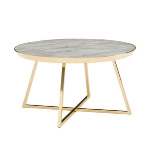 Couchtisch OGGLIO: Verspiegelte Tischplatte, glänzendes Metallgestell, 76x76x41 cm, Spiegelglas/Stahl - KADIMA DESIGN.