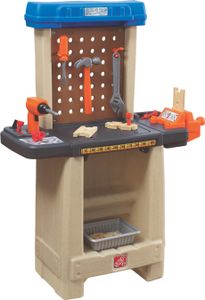 Step2 Handy Helper's Workbench Kinderwerkbank | Werkzeugbank / Werkbank für Kinder mit 22-teiligem Zubehör Set