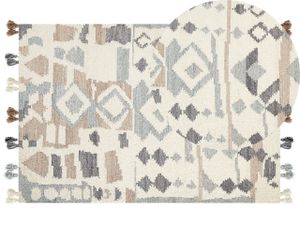 BELIANI Kelímový koberec viacfarebný vlna a bavlna 160 x 230 cm ručne tkaný boho patchwork vzor so strapcami