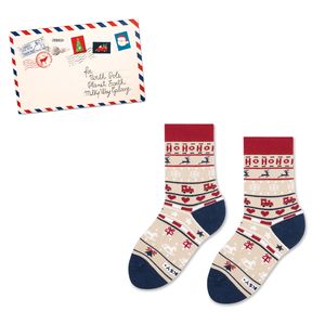 ZOOKSY Weihnachten Socken für Jungen und Mädchen LETTER BOX Weihnachtssocken mit Brief-Motiv, 24-29