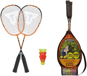 Badminton Set SPEED 2200 im 3/4 Bag black/orange,