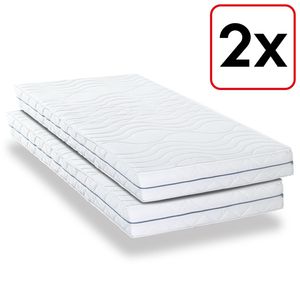 Doppelpack orthopädische Matratze 100x200 cm 7-Zonen Supportho Premium, Höhe 18 cm, Härtegrad H2/H3 Twin