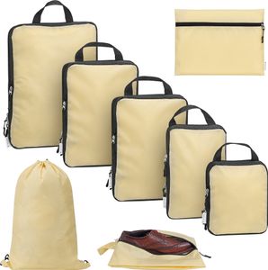 Navaris 8er Set Packwürfel Packtaschen für Koffer - Platzsparende Packing Cubes Compression - Packwürfel Kompression - Koffer Organizer - Packtaschen Navaris 8er Set Packwürfel Packtaschen für Koffer - Platzsparende Packing Cubes Compression - Packwürfel Kompression - Koffer Organizer - Packtaschen