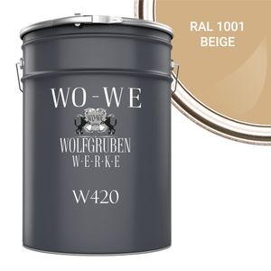 Holzfarbe Holzlack Holzanstrich Holzbeschichtung W420 - Beige RAL 1001 - 10L