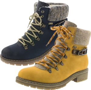 Rieker Y9131 Schuhe Damen Stiefeletten Boots Wolle RiekerTex, Größe:41 EU, Farbe:Blau