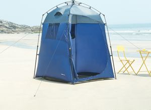Pop-Up Duschzelt ‘Ayas’ wasserdicht 150 x 150 x 200 cm Blau / Grau