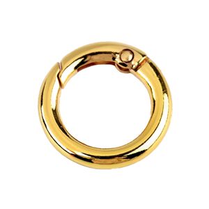 1 Ring Karabiner Innen-Ø Größenwahl Farbwahl Metall Ringkarabiner Schlüssel, Farbe:gold, Größe:Rund | 16mm x 3.5mm