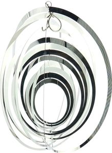 Gautzsch Windspiel Kreise Silberfarben Ø ca.18 cm - Edelstahl