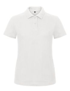 B&C Ladies Piqué Damen Polo Shirt - PWI11, Größe:L, Farbe:Weiß