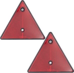 2x Rückstrahler Reflektor Anhänger Rot Dreieck Katzenauge Pkw Lkw Wohnwagen Set 2x Rückstrahler Reflektor Anhänger Rot Dreieck Katzenauge Pkw Lkw Wohnwagen Set