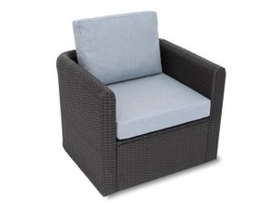 Hobbygarden Polštáře pro ratanové židle Ratanový nábytek Zahradní nábytek Technorattan vnitřní/venkovní - Mia Tech - 60 x 55 cm - Dove Grey